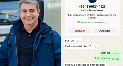 Criminosos estão utilizando foto do empresário Luciano Menezes para aplicar golpes